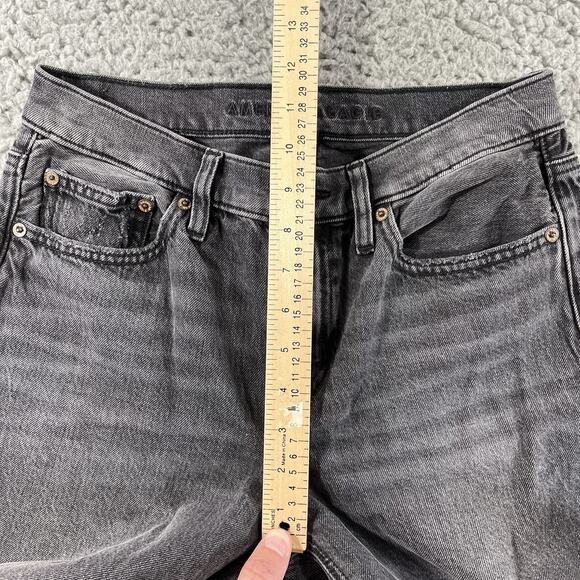 AMERICAN EAGLE 90s BOOTCUT JEANS WOMENS 2 BLACK DISTRESSED 28” WAIST 29” INSEAM - Picture 14 of 15